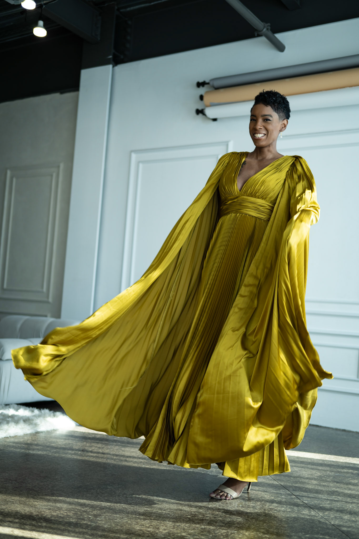 Fashion portrait in motion