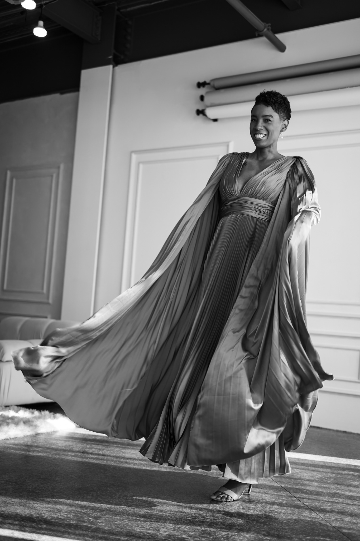 Fashion portrait in motion